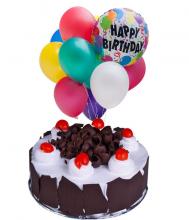 1 kg Chocolate Mousse Cake and  Balloons