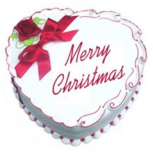 1.5 Kg heart shaped vanilla cake