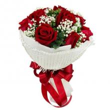 Valentines 12 Red Roses Bouquet