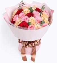 Mixed Roses In a  Bouquet